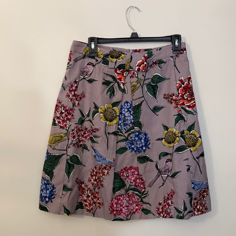 Boden Flower/Bird pattern skirt